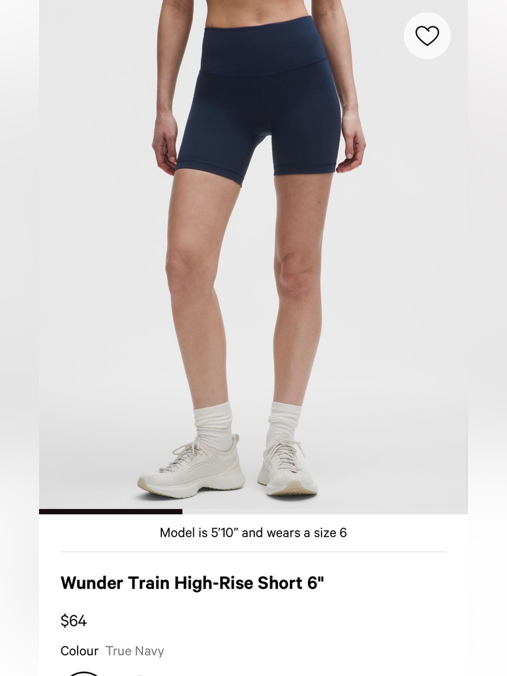 Lululemon Wunder Train High Rise Short 6”